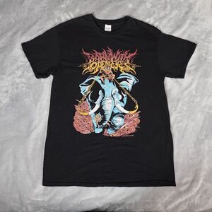 Born With Open Eyes Death Metal Band T Shirt Mens M Slim Fit Music Black